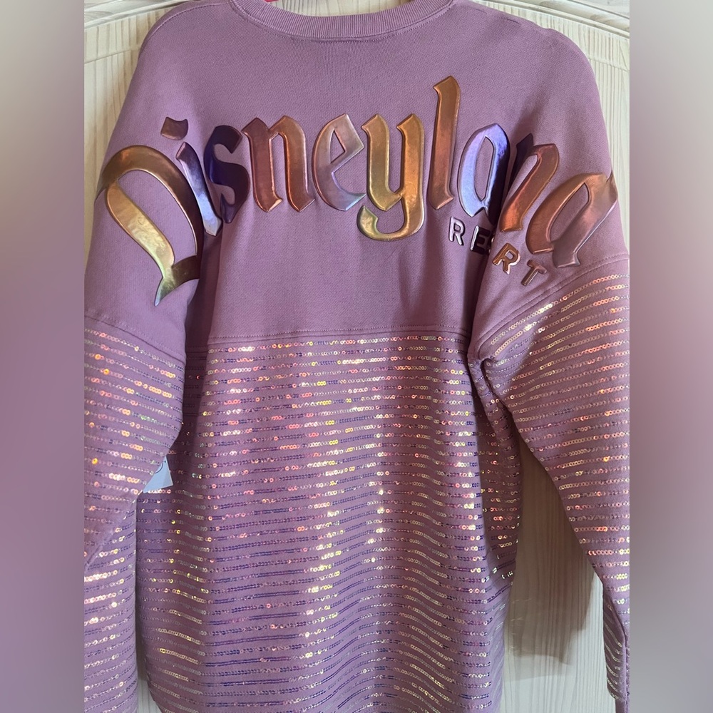 Disney Parks Disneyland Pink Iridescent "EARidescent" Sequins Spirit Jersey